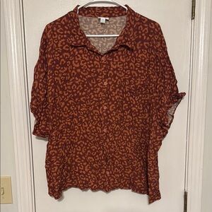 Leopard Print Women's Top - Brown